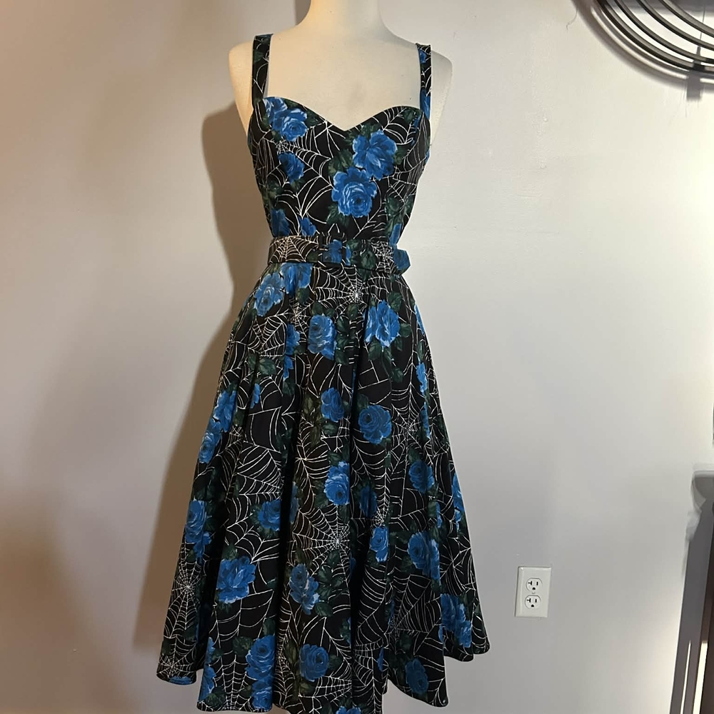 Vixen Micheline Pitt Starlet Swing Spiderweb Dress Size Xs